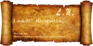 Laukó Mirabella névjegykártya